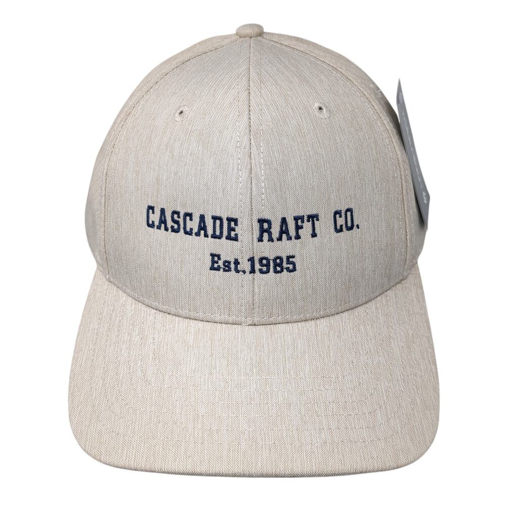 Cascade Raft Co. Est 1985 Snapback Hat Beige One Size Adjustable Lone Rock